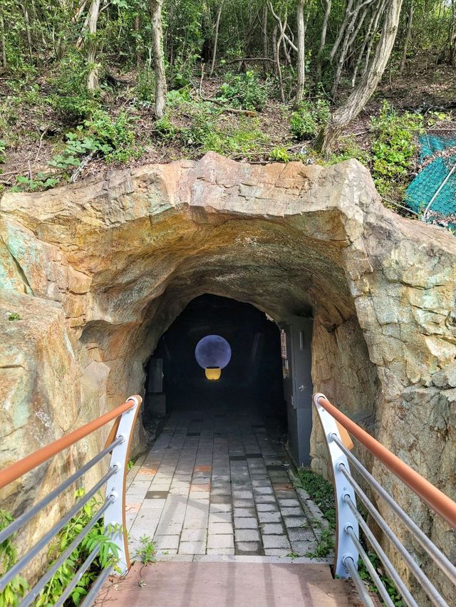 빛터널과 포토존이 있는 대항항포진지동굴🪨