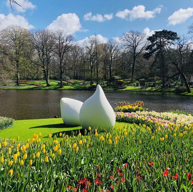 荷蘭🇳🇱利瑟· 藝術雕像美侖美奐⛲️Keukenhof庫肯霍夫花園