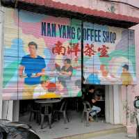 Nostalgic vibe coffee shop in a small town.
