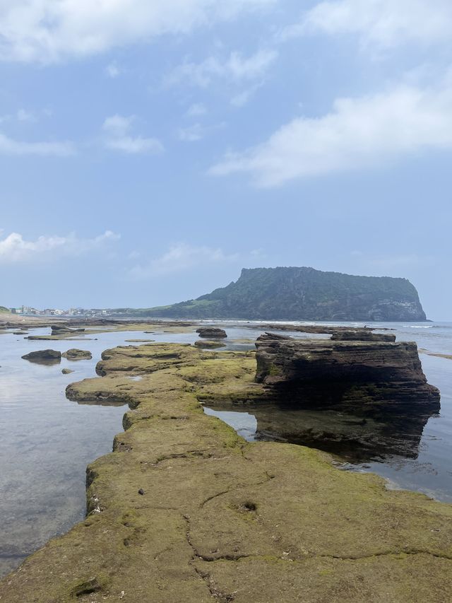 성산일출봉 뷰로 예쁜 사진 찍을 수 있는 해변 : 광치기 해변