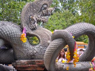 Paying Respects to the Naga at Wat Pa Khlong 11