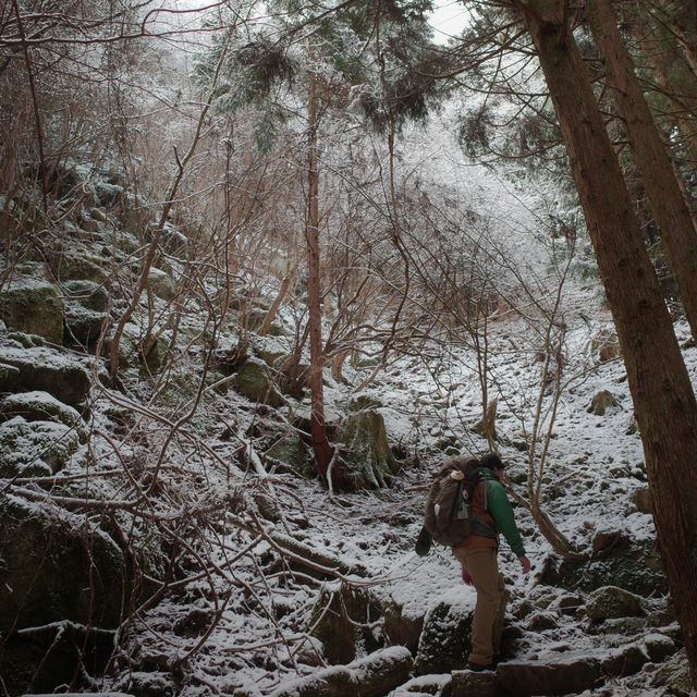 熊野古道｜被雪覆蓋的大雲取越