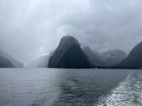 紐西蘭南島｜Milford Sound｜雨神眷顧的世界遺產，細雨中的壯麗峽灣