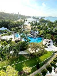 View of Siloso Beach from Shangri-la Rasa Hotel