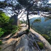 Rocky Trails & Sweet Views the summit of Yonghwasan Mountain