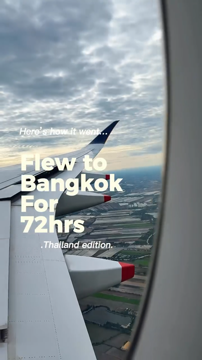Flew to Bangkok for 72 hours ✈️🇹🇭

Here’s a quick recap of everything I managed to do in just 3 days lots of good food, plenty of walking, a little shopping, and not nearly enough sleep.

Here’s the highlights:
📍everings cafe 
📍wallflowers cafe
📍night market right outside platinum mall 
📍December’s mall
📍platinum mall
📍Big C
📍Central World
📍massage just opposite Centre Point Plus Hotel entrance (Infact there’s many shops there) 

#Bangkok #WeekendGetaway #TravelDiary #ThailandTrip #ShortTrip