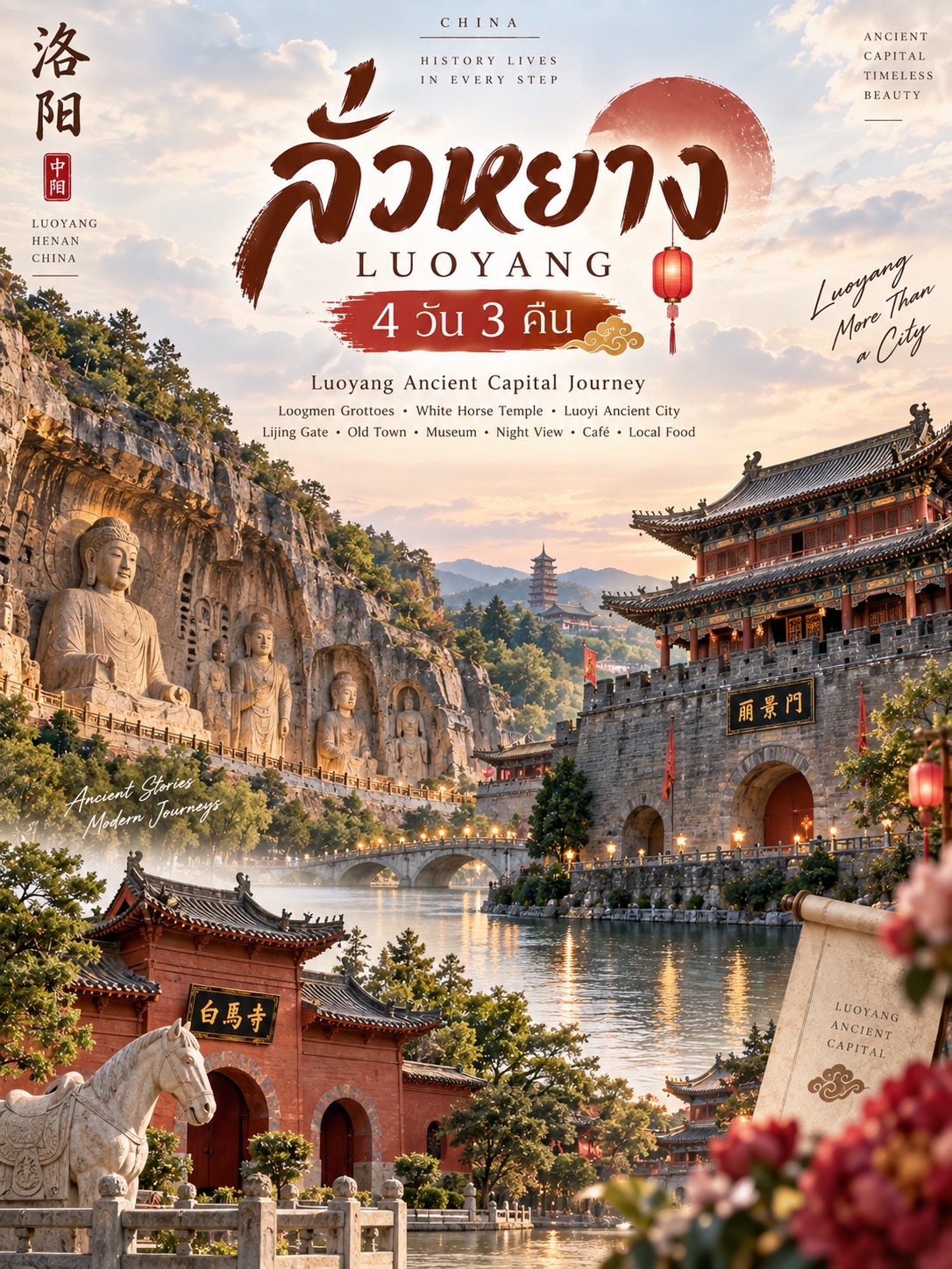  洛陽，這座歷史名城帶我們穿越回古代中國。
