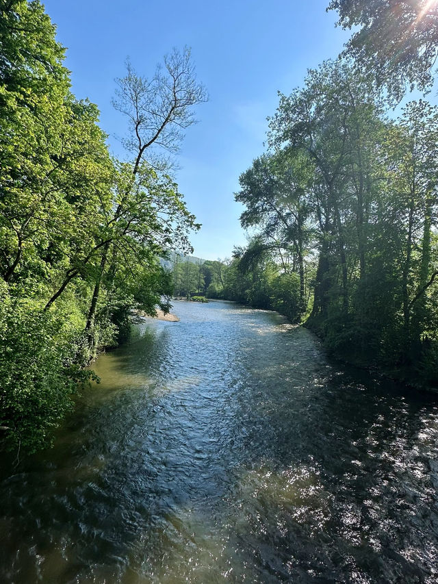 Catch the beauty of Walzin Castle From Lisse River 