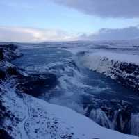 Golden Gullfoss Waterfalls