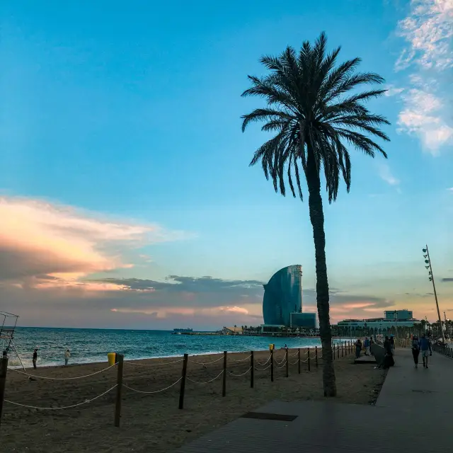 Barceloneta Beach is Beautiful at Sunset 🇪🇸