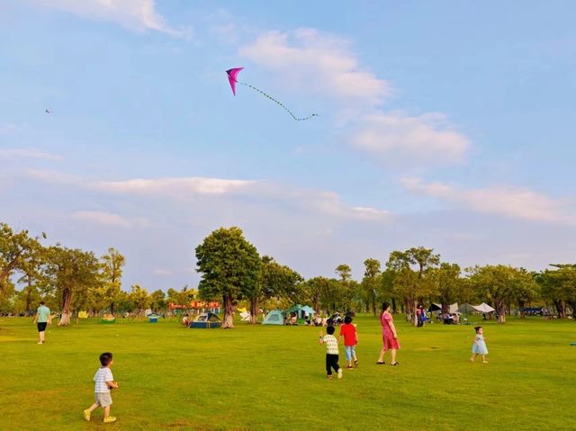 珠海金湖公園：水光粼粼中的靜謐時光。