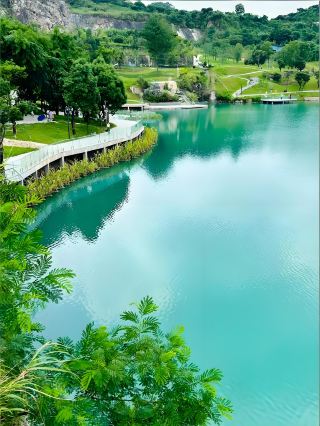 주말 여행 동관판 작은 이얼하이 “비옥호” 무료 공원+신선 캠핑