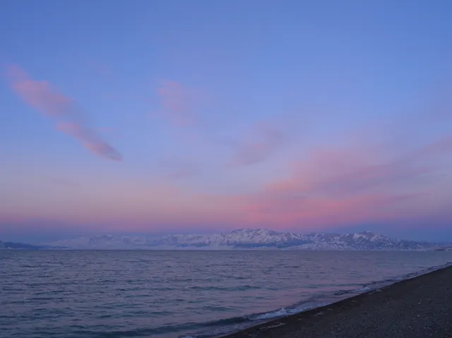 賽里木湖粉調彩霞時刻及拍攝位置