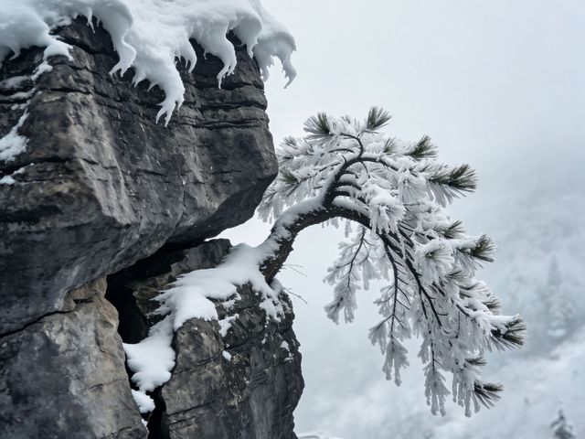 雪_石林華鎰山_四川廣安 雪_石林華鎰山_四川廣安