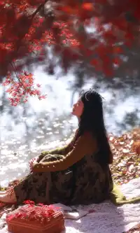 你在人潮擁擠的西湖邊,我在花開海上紅楓自由自在