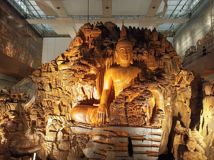 非売品 ラオス 民芸品 Laos 木製 城 ラオス神木博物館探検 | Trip.com ヴィエンチャン