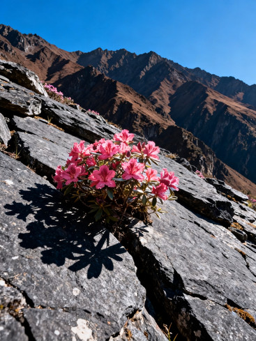 端午の花の季節限定 雪山の下のツツジの花海がとても癒される | Trip
