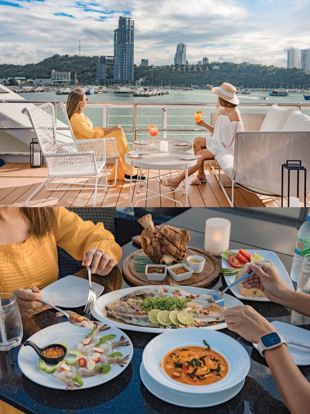 Ocean Sky คาเฟ่ตกหมึกพัทยาวิวอลัง ตกไม่อั้นแค่ 250