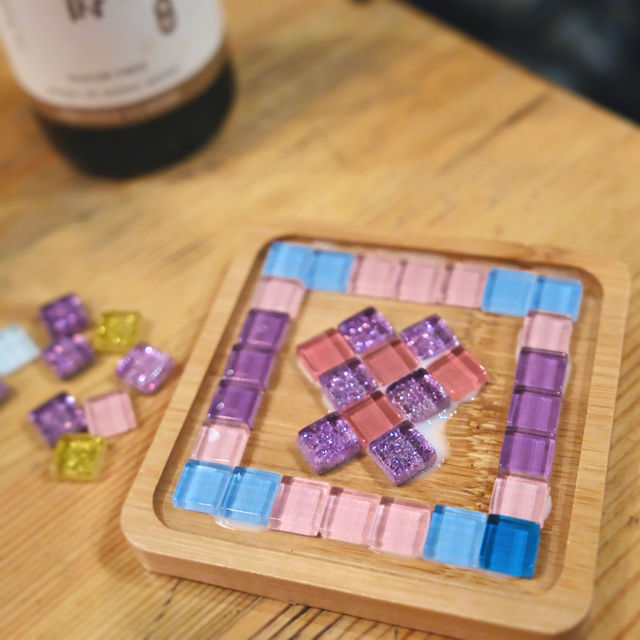 【馬賽克杯墊製作 新推串燒氣泡茶】