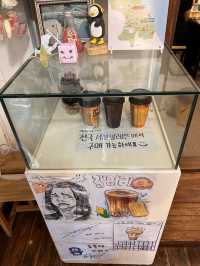 韓国【江陵】美味しいとうもろこしラテ🌽が飲めるカフェ