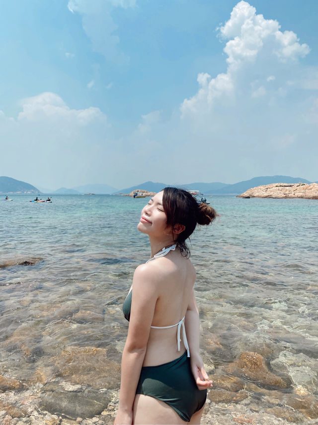 🇭🇰 香港竟然有絕美玻璃海｜綠蛋島🏖️