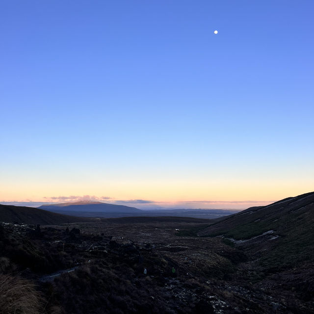 Tongariro alpine crossing amidst volcanoes - New Zealand