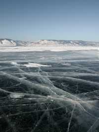 The ice of lake Baikal 