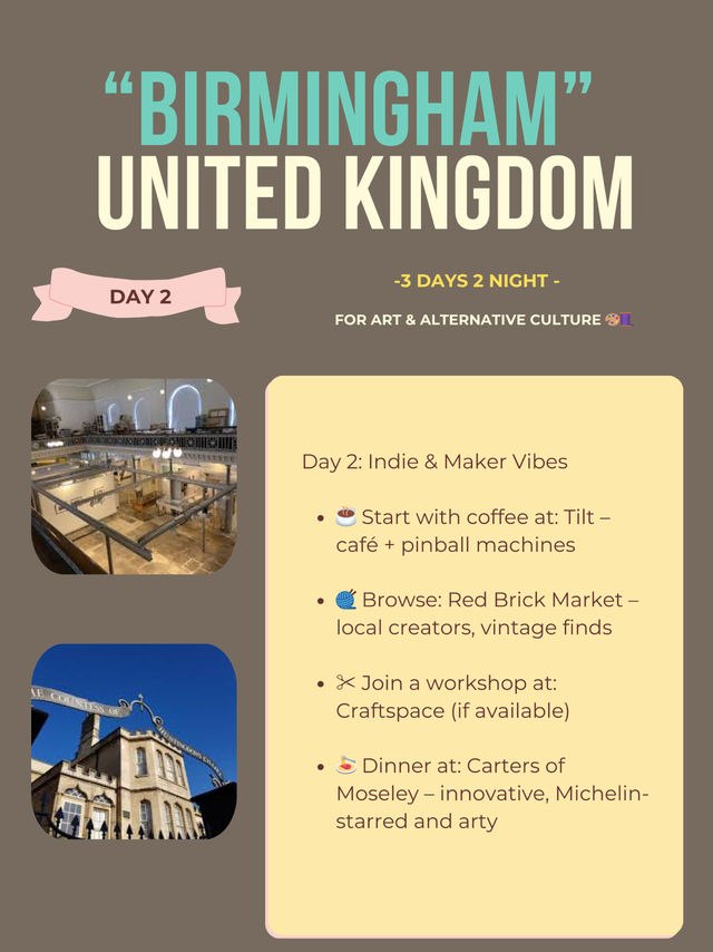 Birmingham 3-days itinerary ☀️