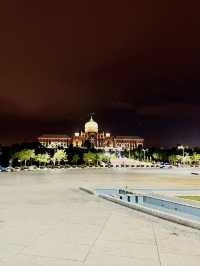 Flags, Lights & Midnight Calm – Putra Square at Night