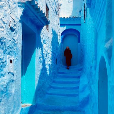 💙北アフリカの神秘の地🇲🇦モロッコの青い街🩵霊的なエネルギーに染め