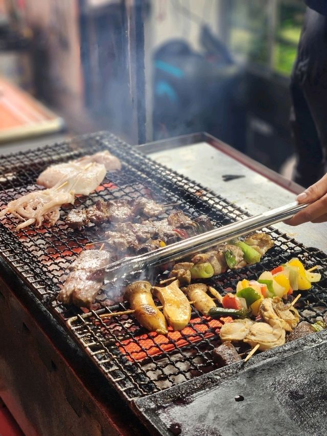 💖도톤보리의 밤, 불향 가득한 추억! 강변에 위치한 야외 노점💖