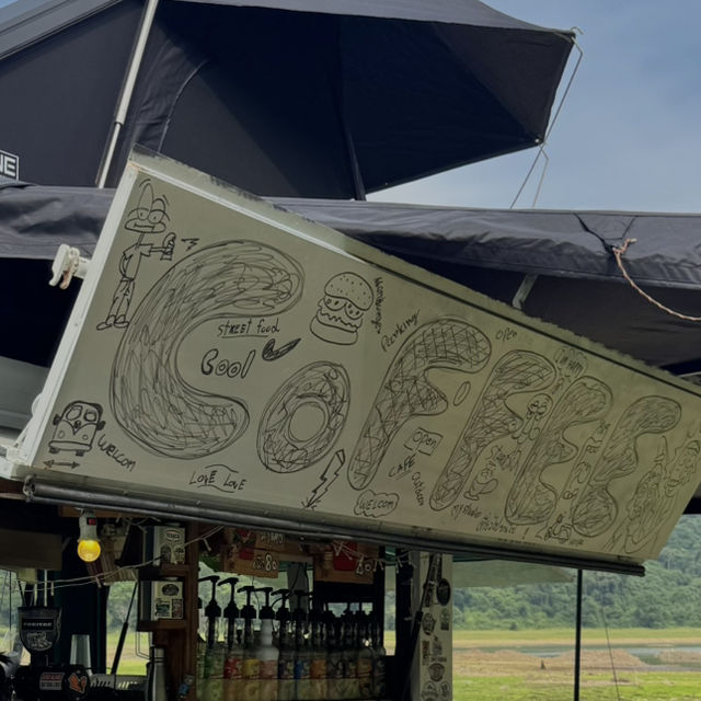 คาเฟ่เล็กๆกลางธรรมชาติ อ่างเก็บน้ำทรายทอง 🏞️🥤