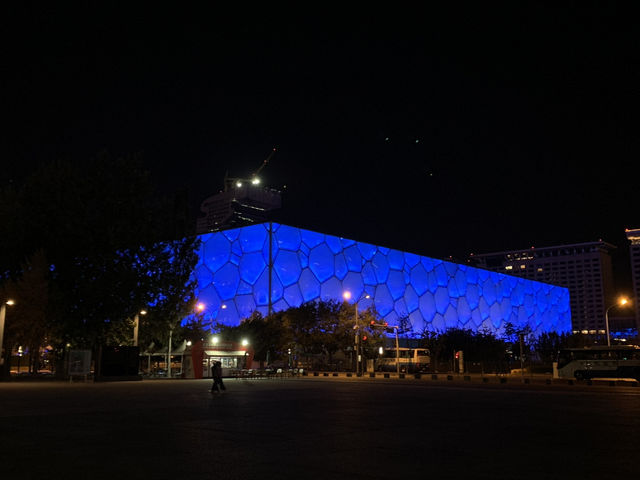 ✨ Night lights at Beijing's Olympic Park – A surreal glow you won't forget