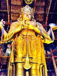 Migjid Janraisig Sum - Big Copper Statue