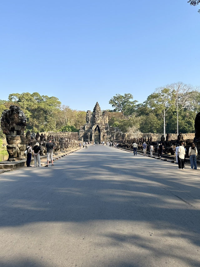 Epic Early Morning at Angkor Thom: Walking Into Ancient History 🚶♂️🛕
