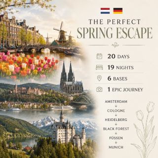 🇳🇱🇩🇪 20-дневное грандиозное весеннее приключение: Нидерланды и Германия 🌷✨