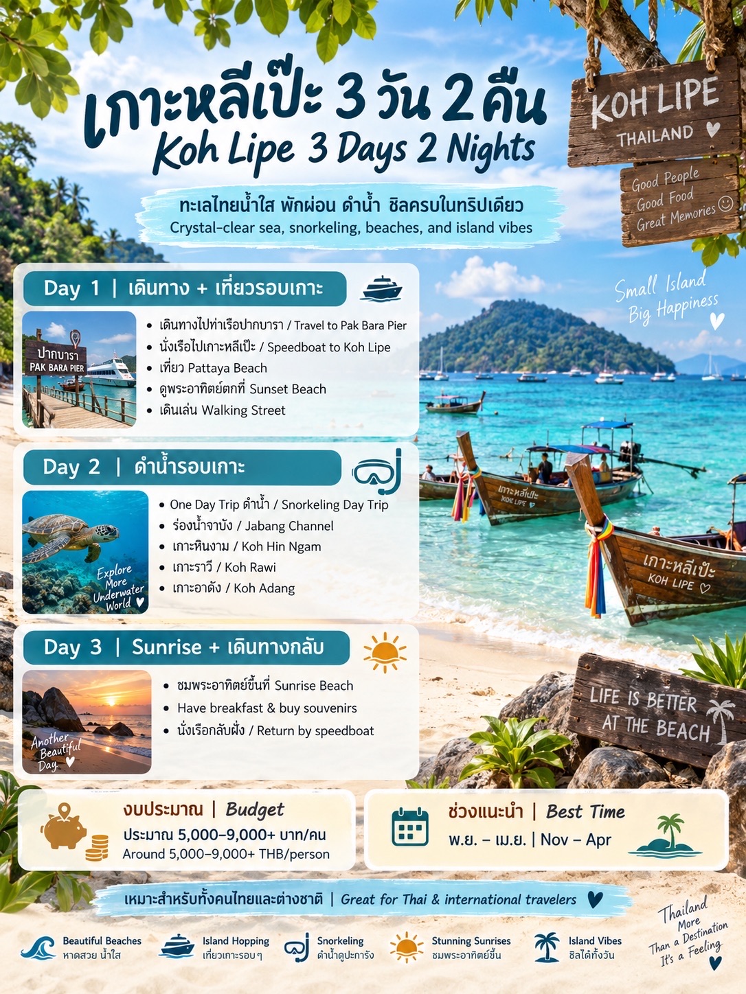 🏝️ Tour Koh Lipe 3 ngày 2 đêm