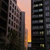 Canary Wharf’s Evening Glow: Sunset Reflections