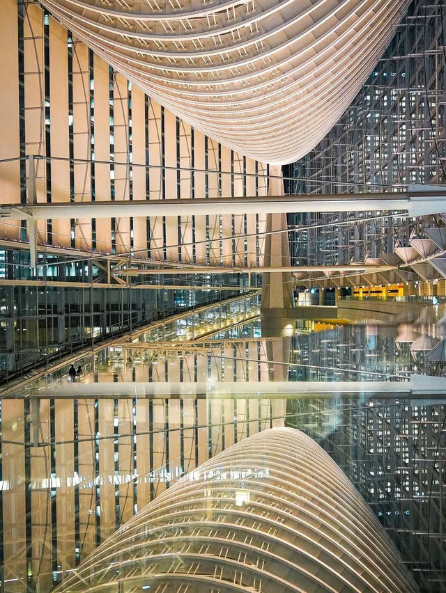 The glass exterior is stylish