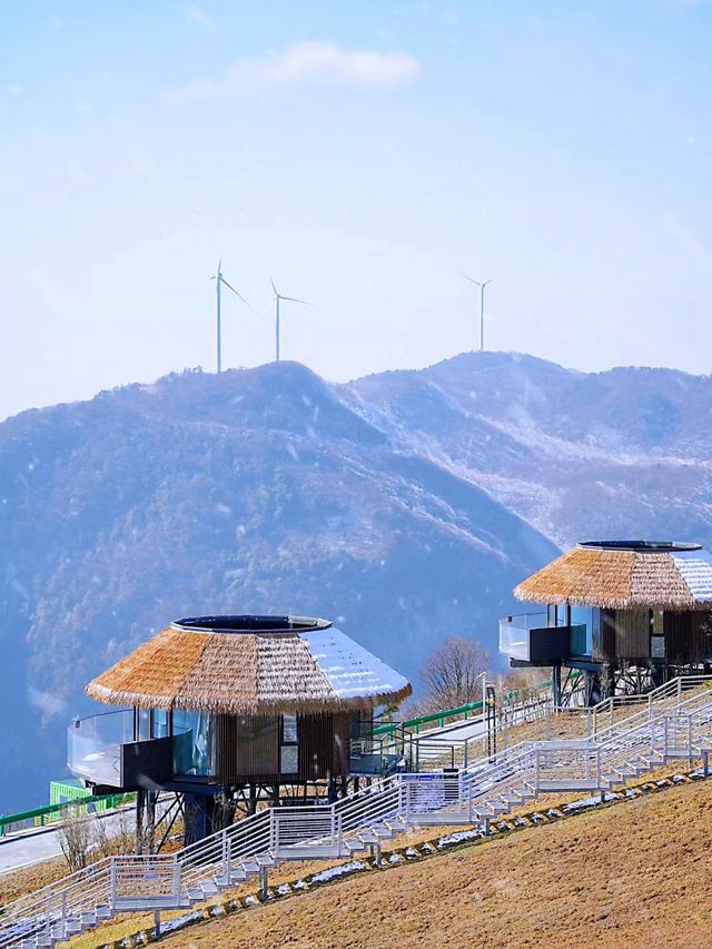 沒出國！在湖北！雲端滑雪住木屋美哭了