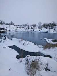 黑龍江五大連池溫泊，東北雪景真的不要太美！