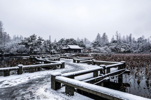 雪中漫步，尋覓詩畫江南