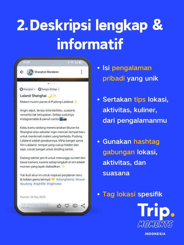 Penasaran cara posting konten di Trip Mo