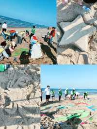 威海團建瘋玩實錄!沙灘作畫+藍海治癒力拉滿