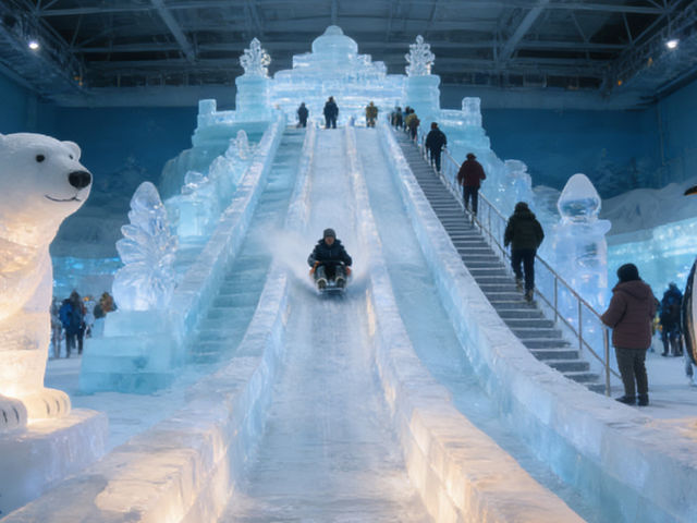 Four Seasons Ice & Snow Park: Family-Friendly Wonder – 80m Super Ice Slide + Snowy Adventures! Four Seasons Ice & Snow Park: Family-Friendly Wonder – 80m Super Ice Slide + Snowy Adventures!