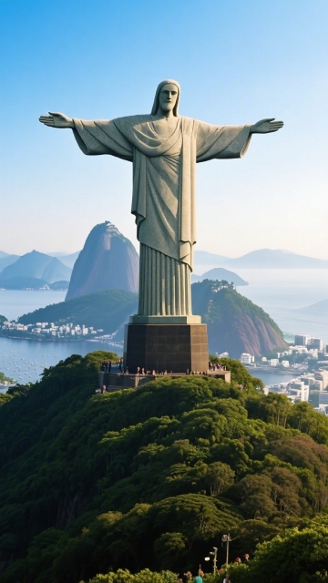 ブラジル 木製 山の上の教会 オブジェ リオデジャネイロ ペーニャ教会 カラフル ブラジルの世界遺産「リオデジャネイロ：山と海との間のカリオカの景観 置物