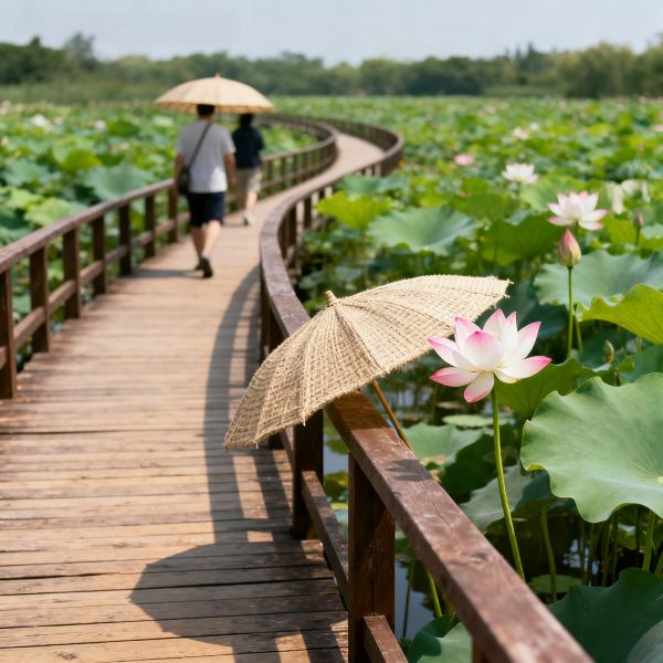 万畝の蓮田に迷い込み、洞庭湖の詩情に驚く | Trip.com 岳陽