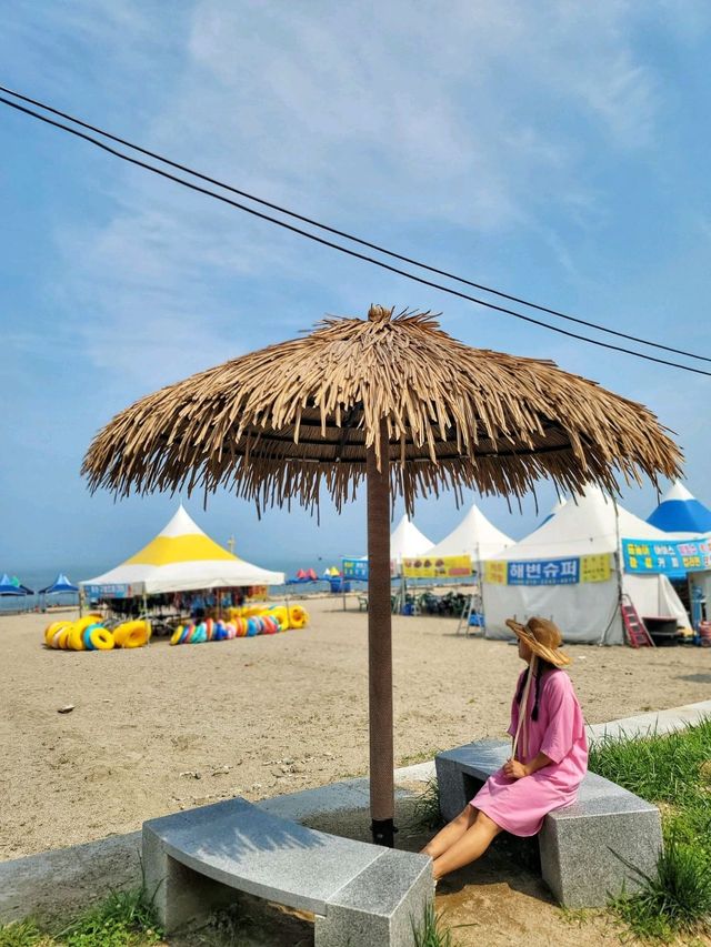 오토캠핑장과 물놀이장이 있는 경주 해수욕장🏖