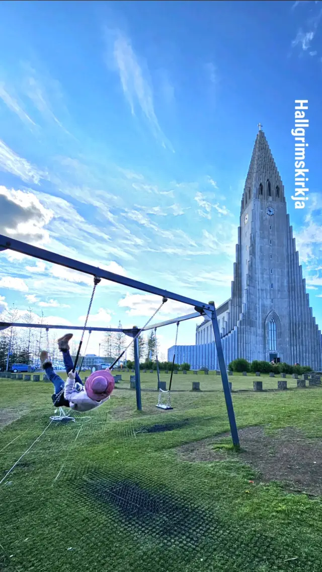 Swing into Hallgrimskirkja and Rainbow Street