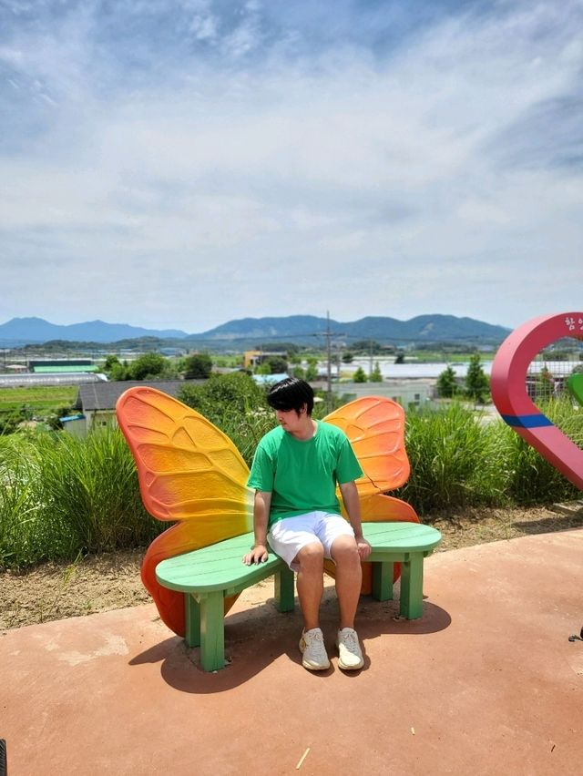 경비행기를 볼수있는 함안 악양둑방길